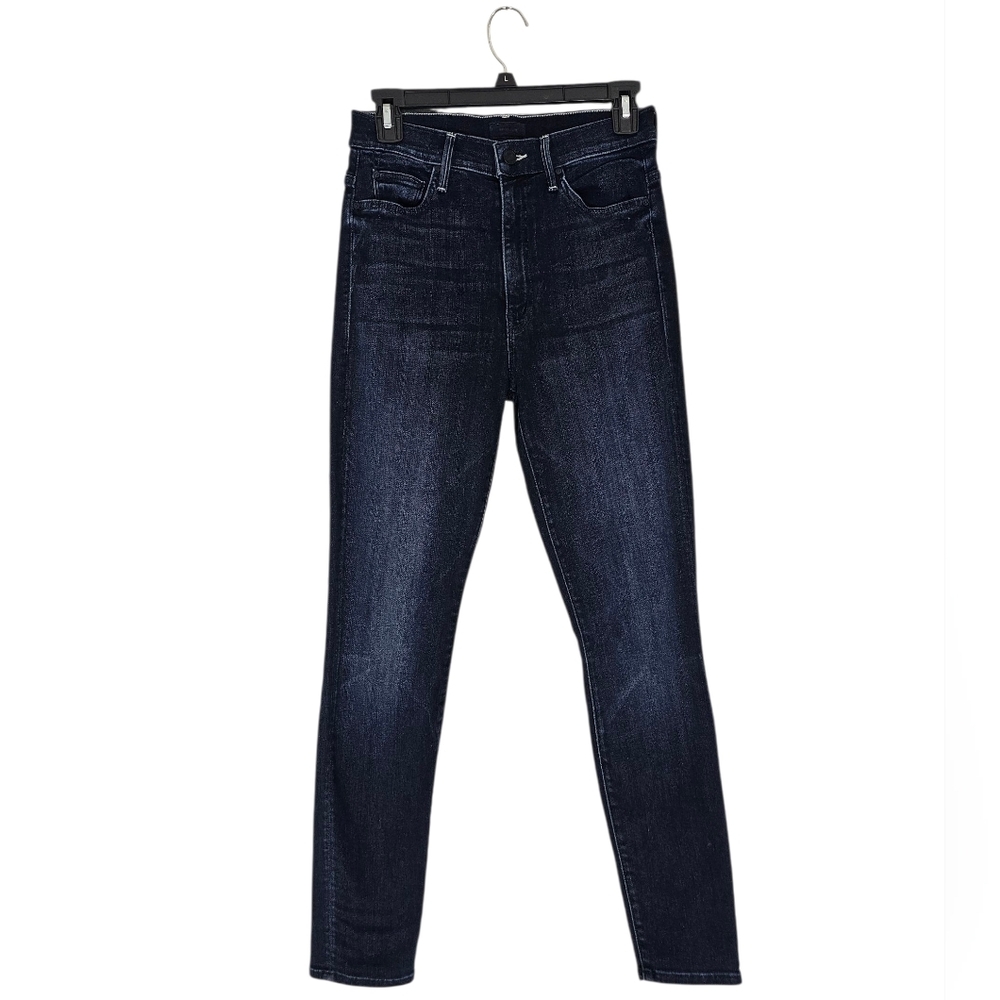 MOTHER The Swooner Ankle High Rise Dark‎ Blue Skinny Jeans 27 Preowned